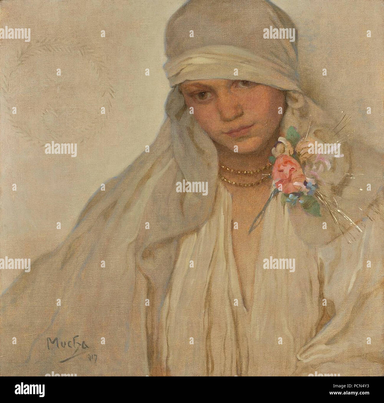 Alfons Mucha (1860-1939) - Nevěsta. Stockfoto