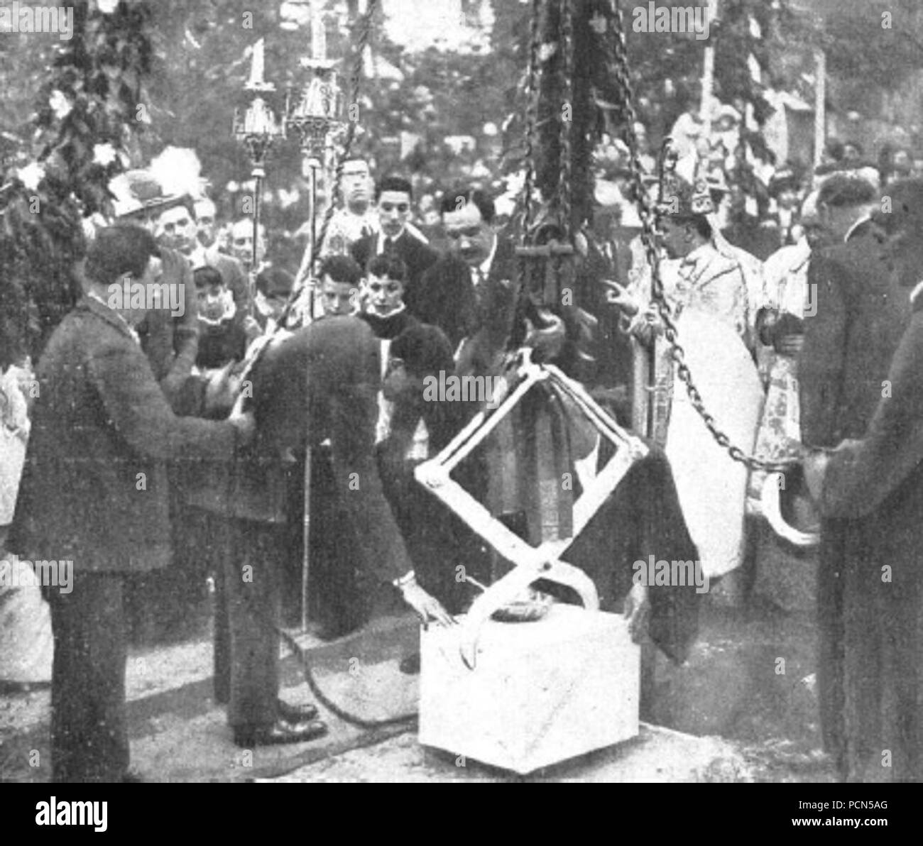 Alfonso XIII y la Piedra. Stockfoto