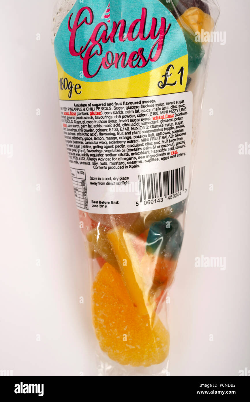 Zutaten in Süßigkeiten Stockfoto