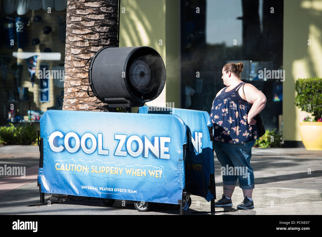 Los Angeles, Kalifornien, USA - 30. Juli 2018: Cool Zone in den Universal Studios Hollywood, Los Angeles, CA Stockfoto