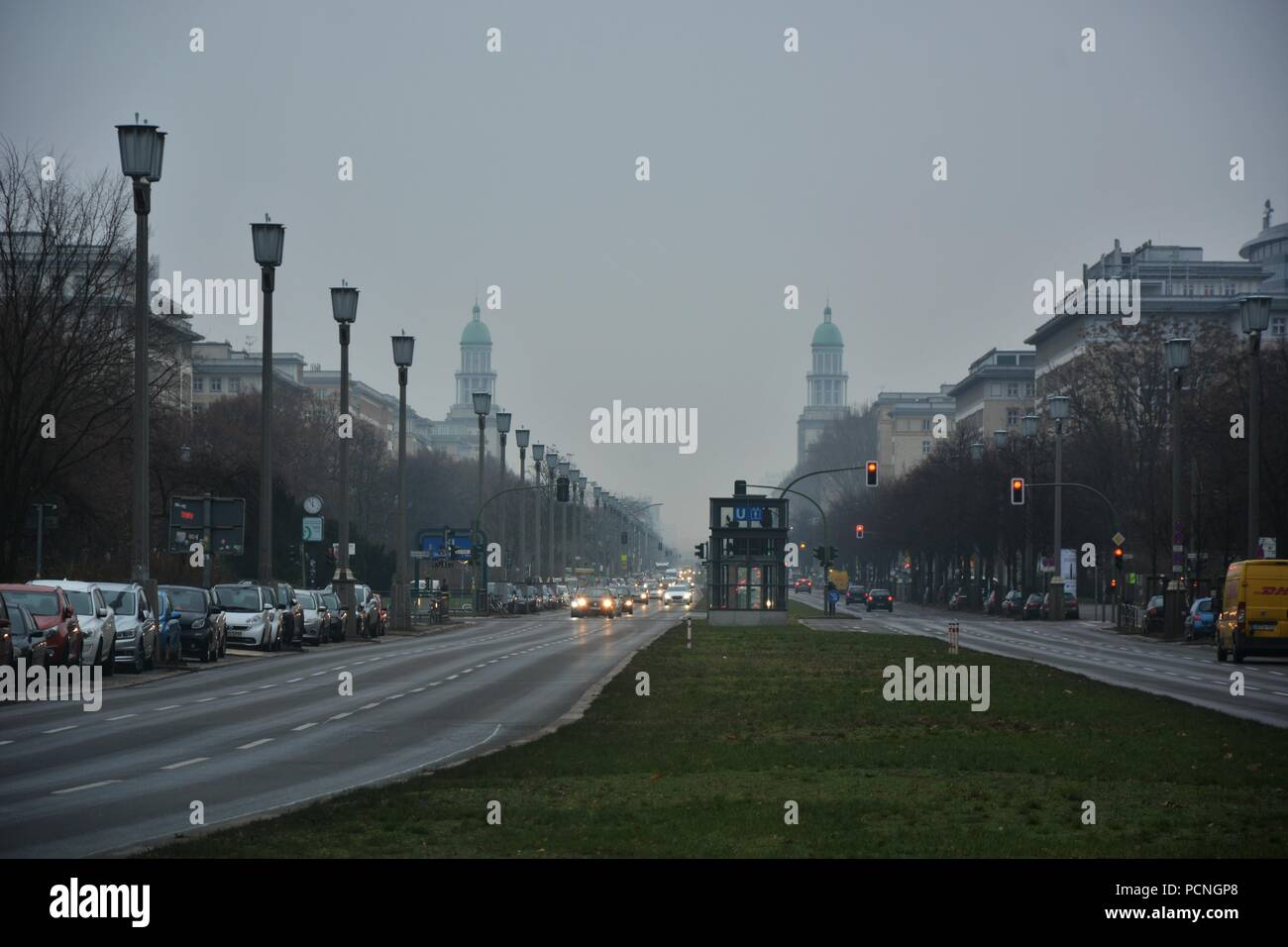 Karl Marx Boulevard und die Gebäude Stockfoto