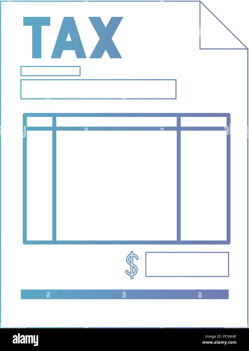 Steuer Dokument Symbol Papier Stock Vektor