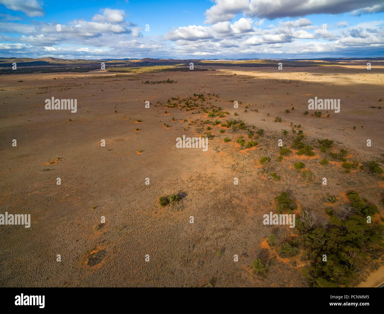 Große Wüste von Südaustralien - Luftbild Stockfoto