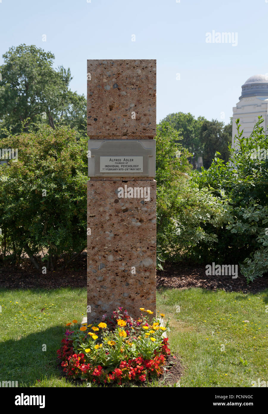 Grabmal von Alfred Adler, 1870-1937, Philippines, Gründer der Individualpsychologie Stockfoto