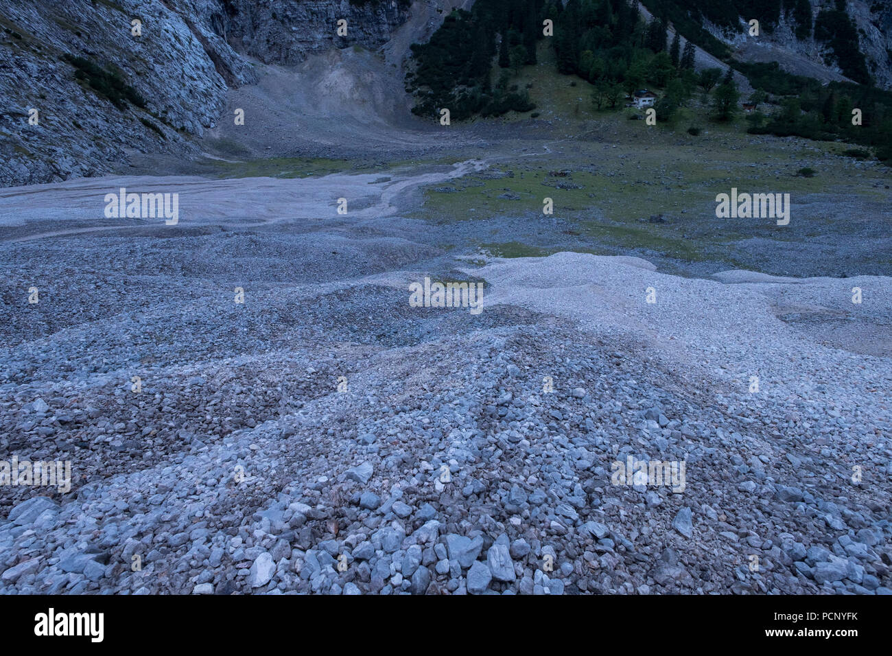 Oberreintal, Wettersteingebirge, Bayern, Deutschland. Stockfoto