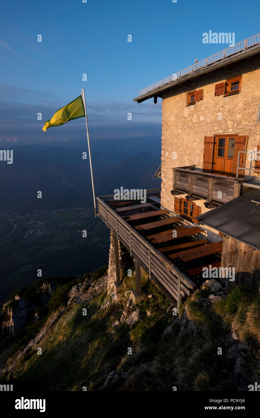 Reichenhaller Haus auf den Hochstaufen, Chiemgauer Alpen, Oberbayern, Bayern, Deutschland Stockfoto