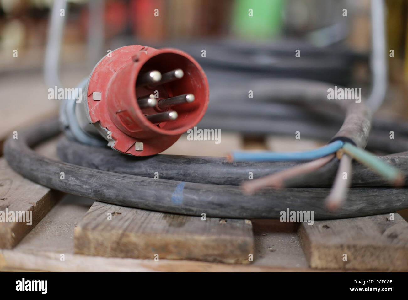Netzleitung mit Stecker Stockfoto Netzleitung mit Stecker Stockfoto