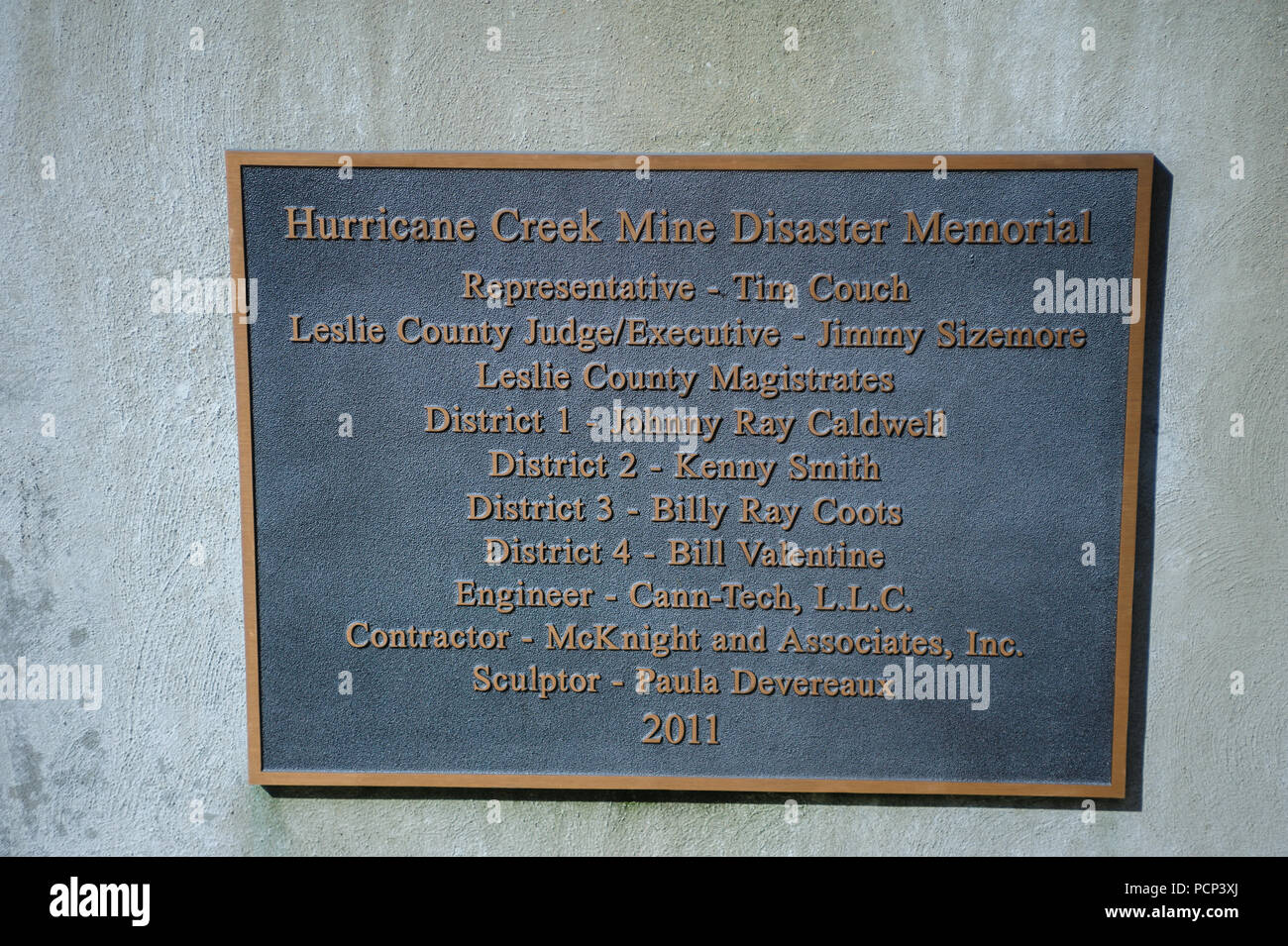 Hurricane Creek Mine Disaster Memorial Stockfoto