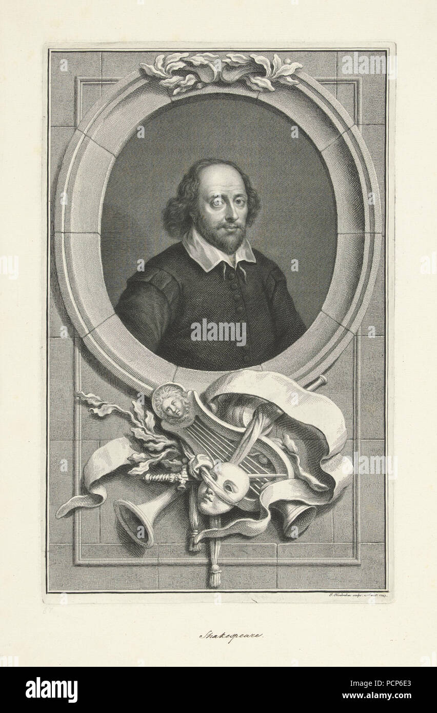 Porträt von William Shakespeare (1564-1616), 1743. Stockfoto