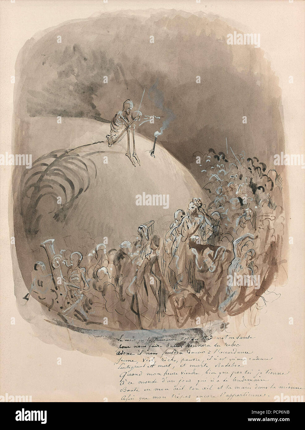 La Danse Macabre (der Tanz des Todes). Stockfoto