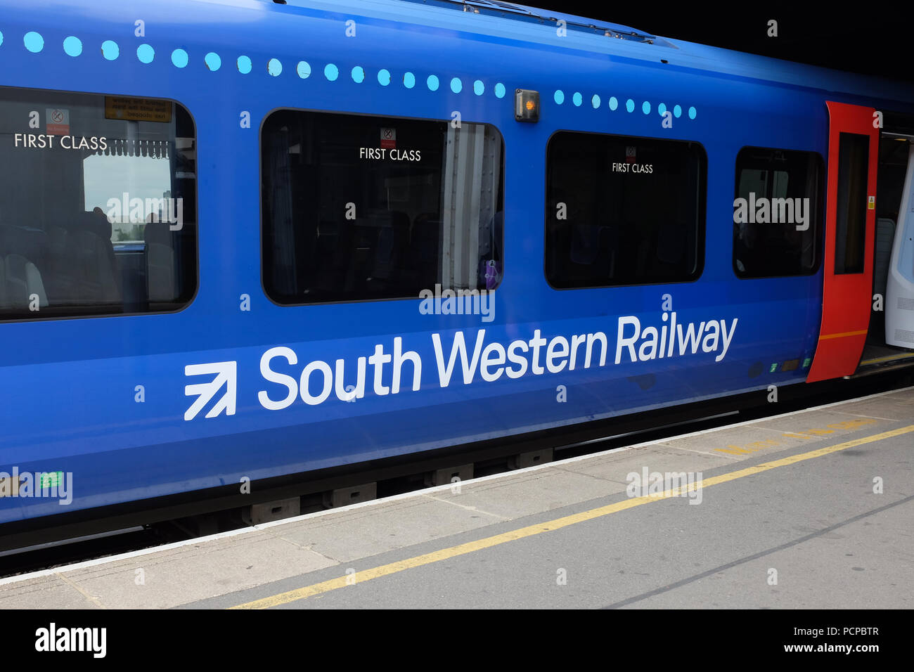 Ein South Western Railway carriage in England. Stockfoto