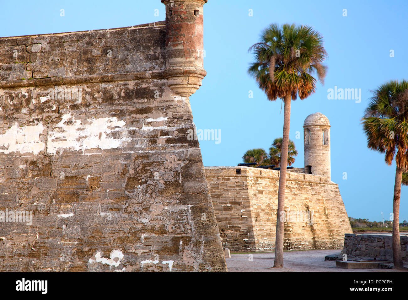 San Carlos Bastion, Castillo de San Marcos National Monument, St. Augustine, Florida Stockfoto