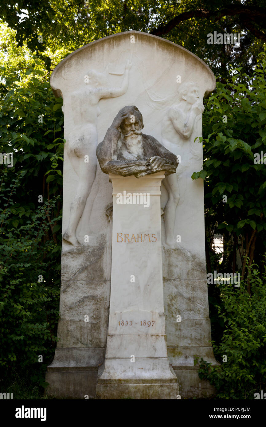 Grabmal von Johannes Brahms 1833-1897 Stockfoto