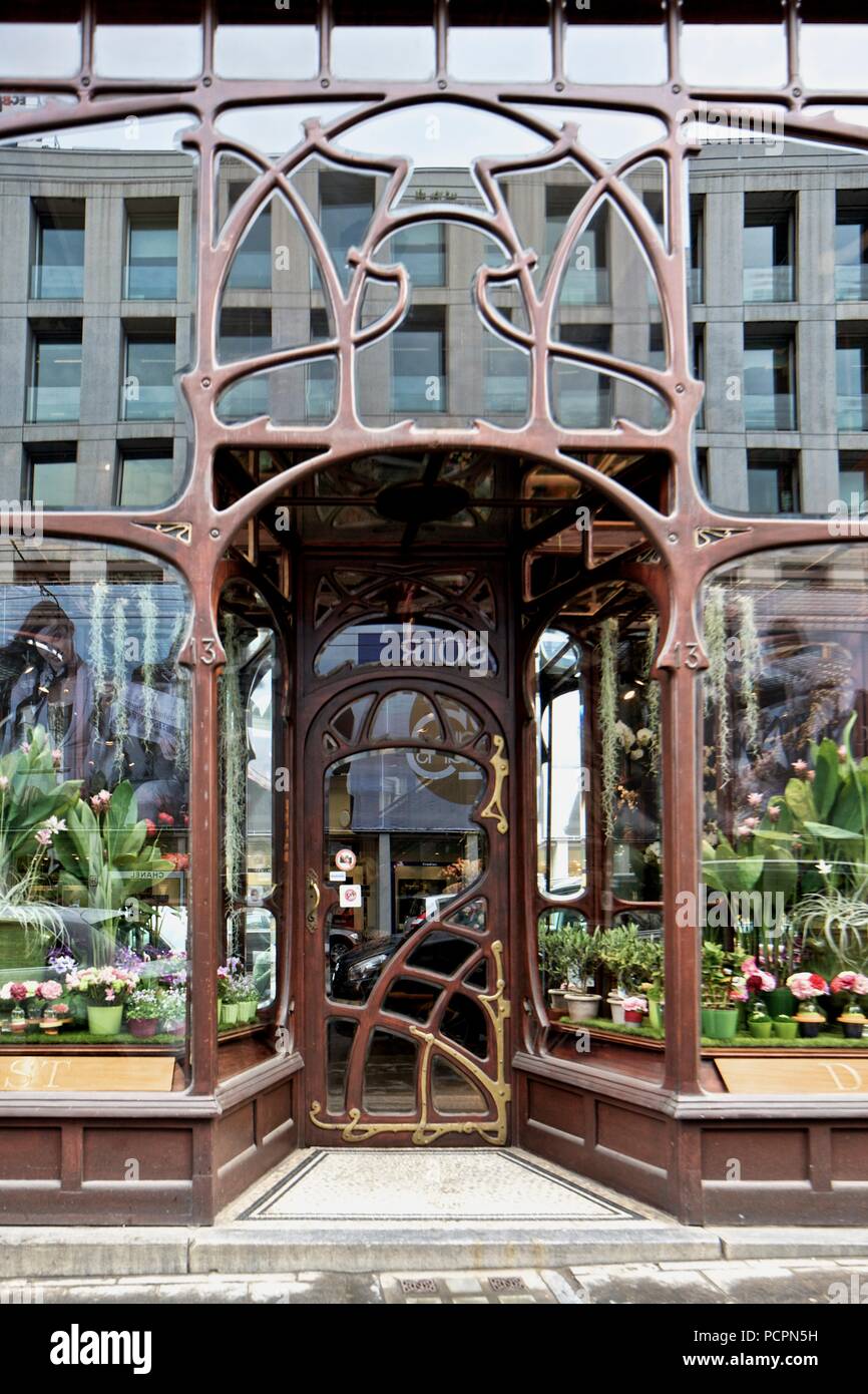 Daniel Ost Floriste, Brüssel, Belgien, (c 1900), c 2014-2017. Artist: Alan John ainsworth. Stockfoto