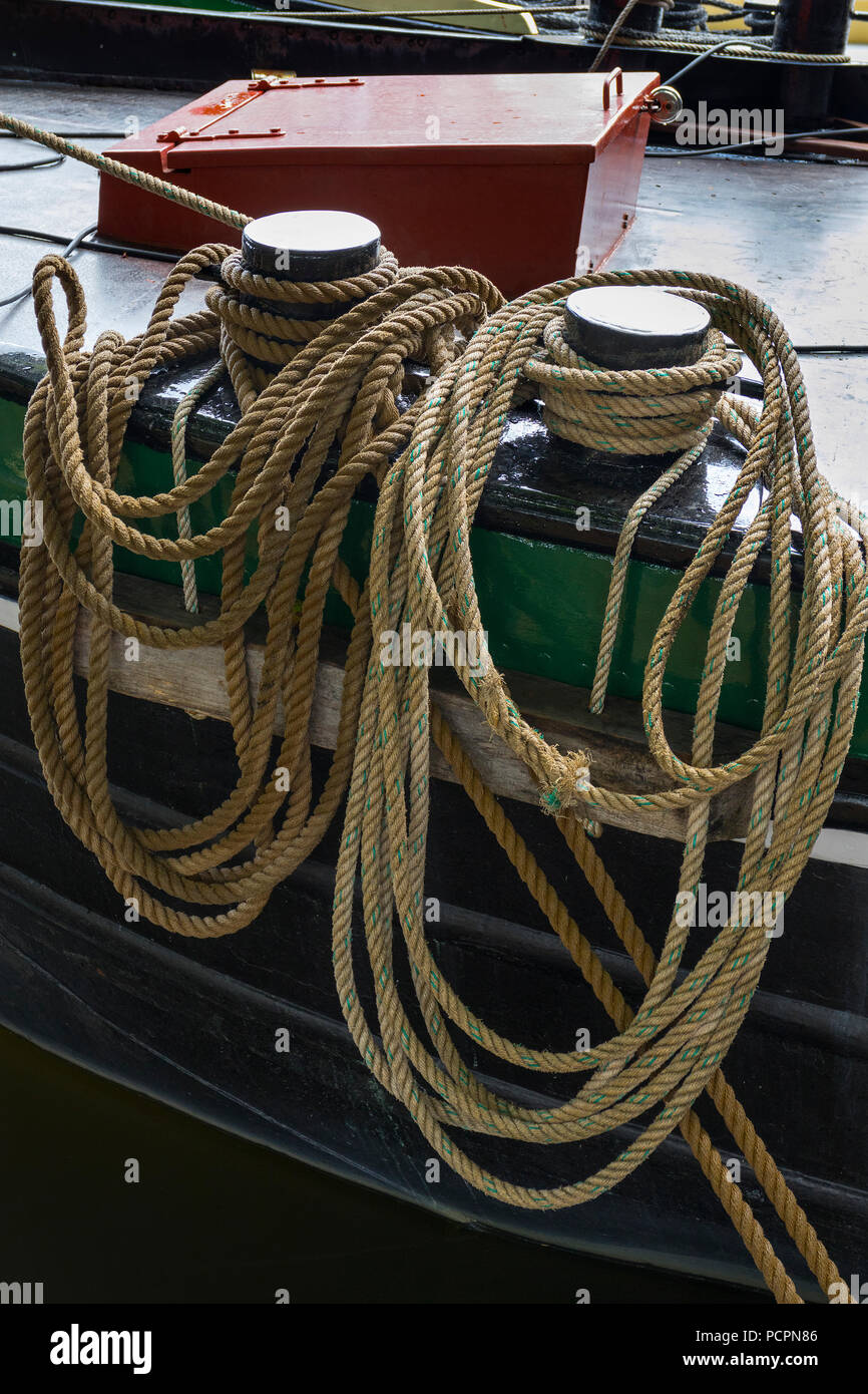 Seil kabel Teil eines alten Frachtschiff Stockfoto