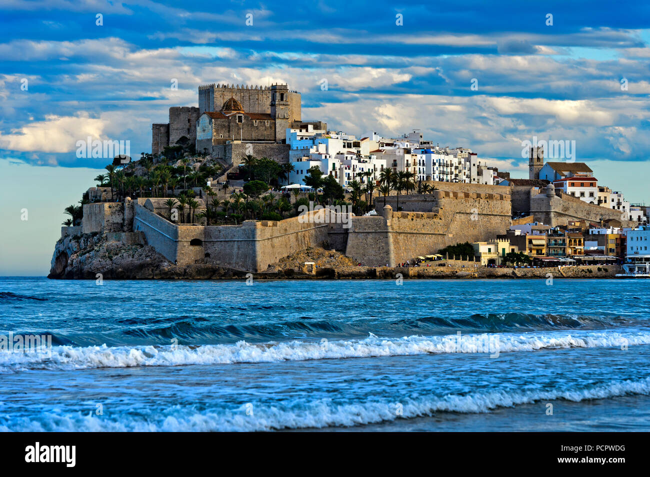 Peníscola Burg von Peníscola, Costa del Azahar, Provinz Castellon, Spanien Stockfoto