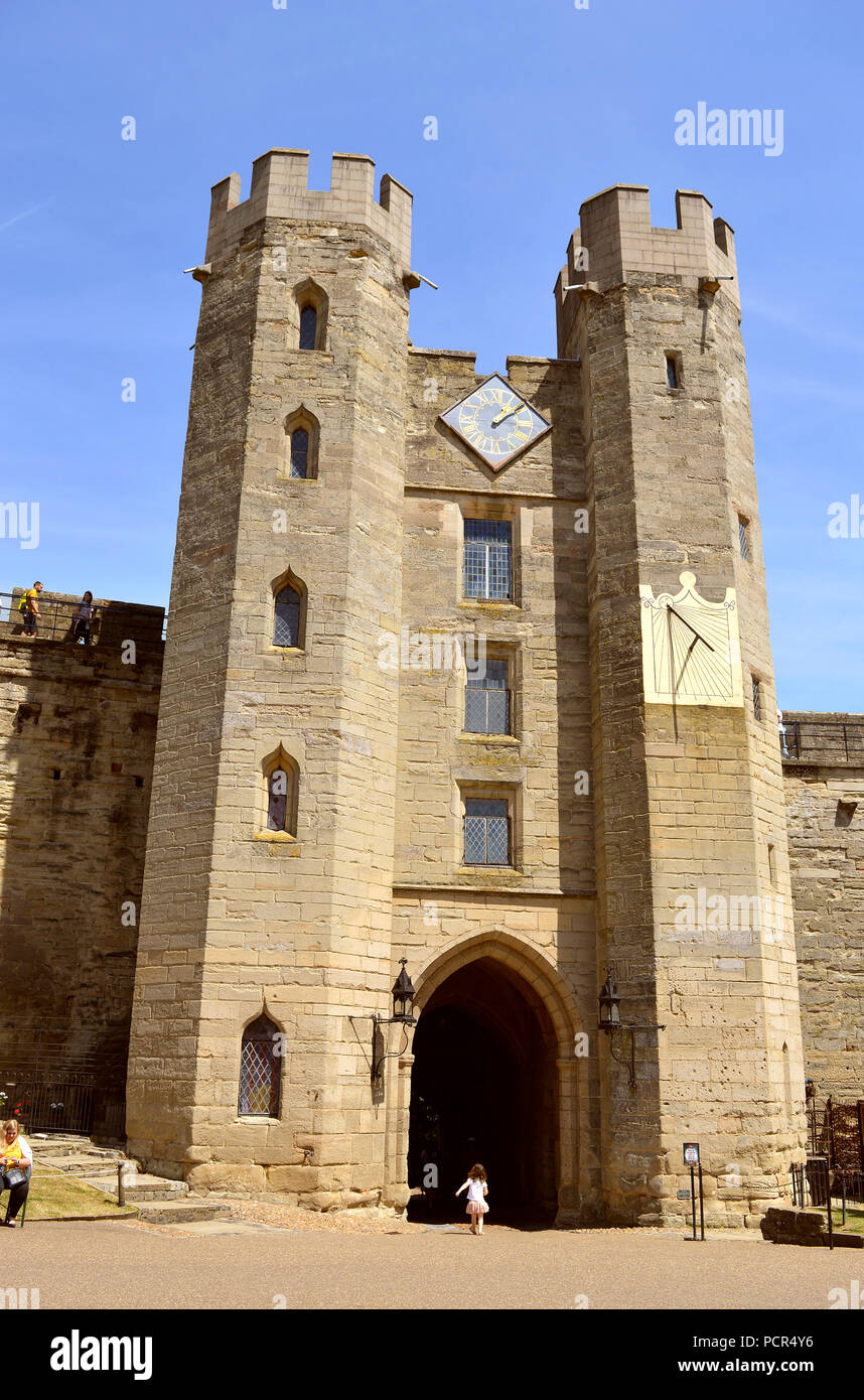 Die historischen mittelalterlichen Schloss Warwick in Warwickshire Stockfoto