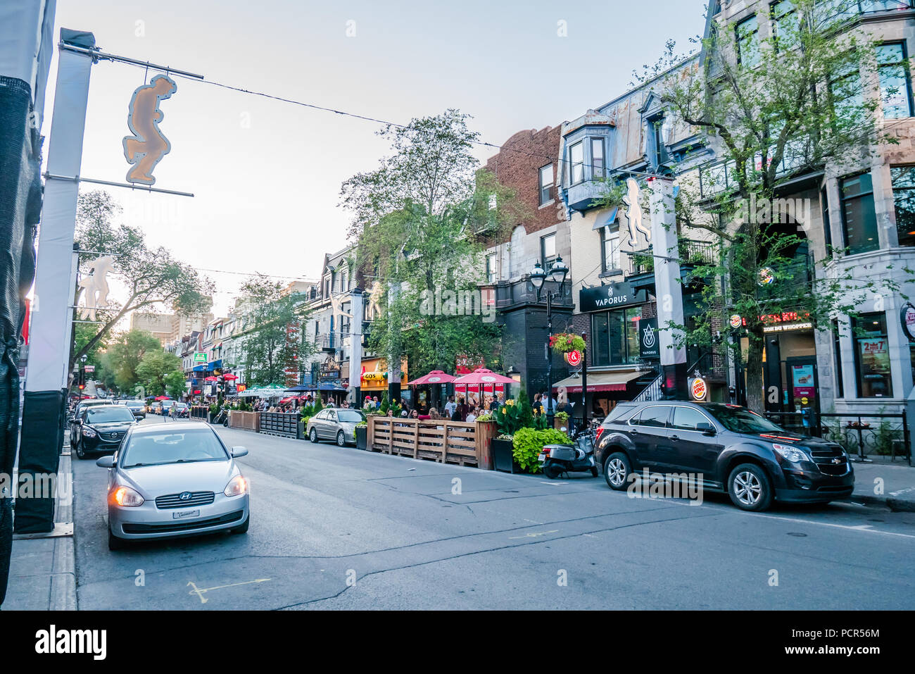 Montreal Quartier Latin Stockfoto