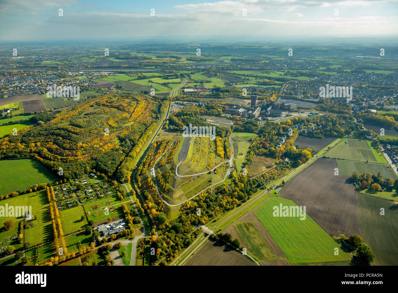 Dump, Mülldeponie Kissinger Höhe und Humberthalde, Herringen, Hamm, Ruhrgebiet, Nordrhein-Westfalen, Deutschland Stockfoto