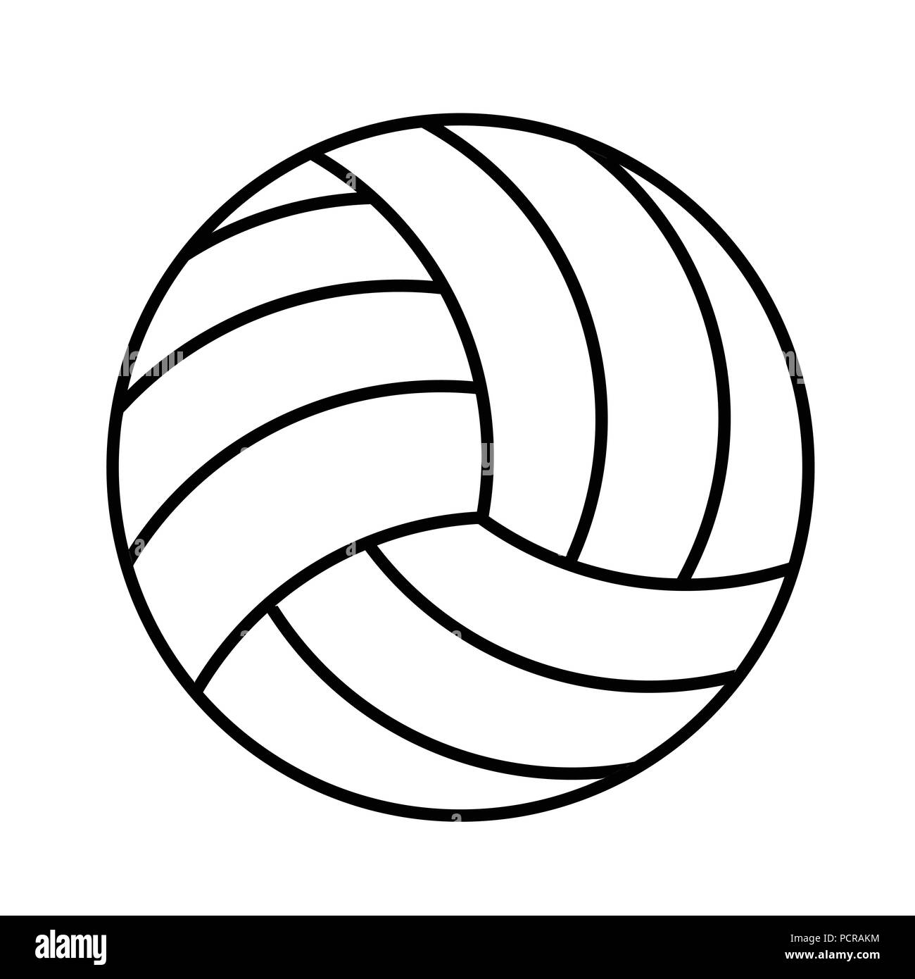 Volleyball ball Symbol auf weißem Hintergrund, Vector Illustration Stock Vektor