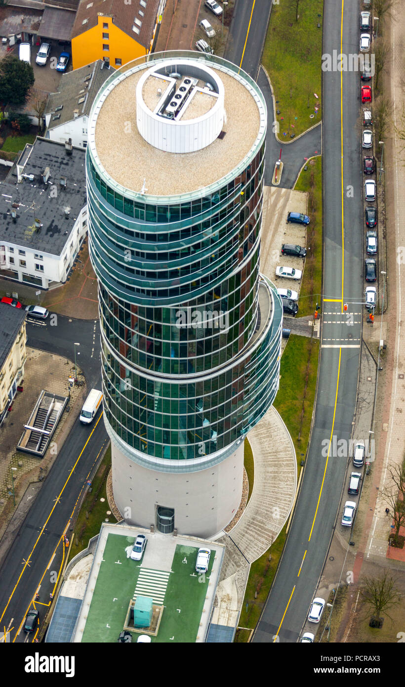 Bürogebäude Exzenterhaus mit Arbeitsamt an der Universitätsstraße, Bochum, Ruhrgebiet, Nordrhein-Westfalen, Deutschland Stockfoto