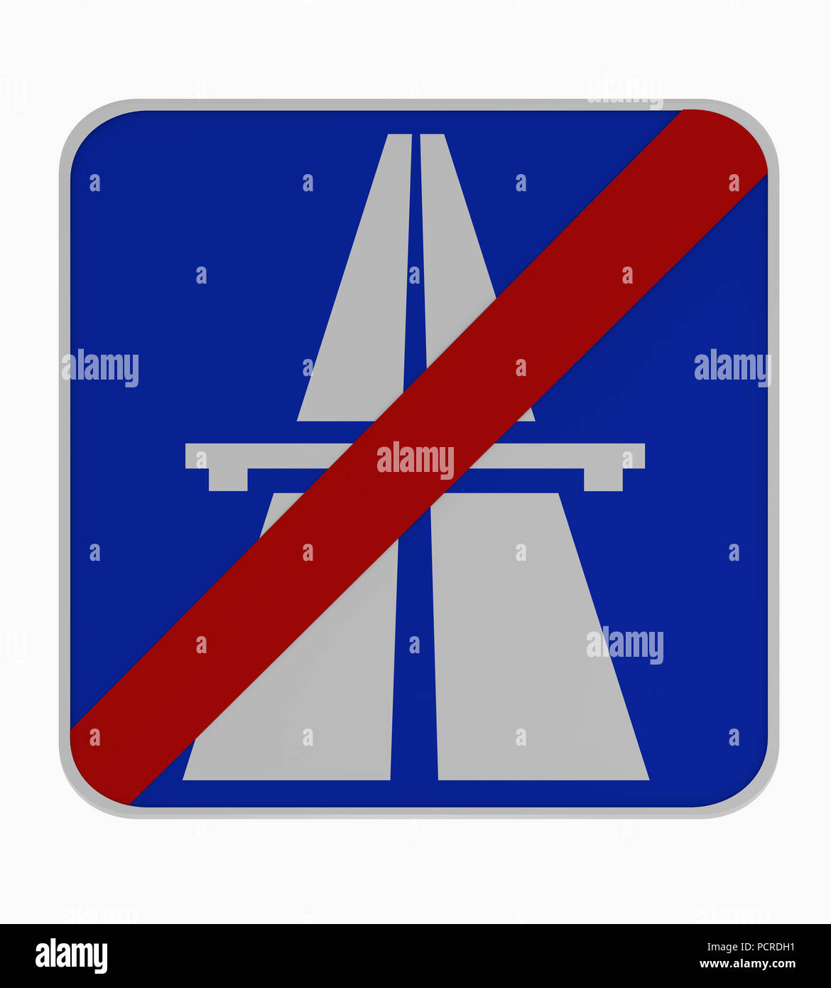 Schild Ende Der Autobahn
