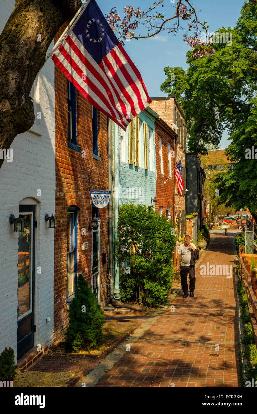 Chesapeake und Ohio Canal Leinpfad, Georgetown, Washington DC Stockfoto