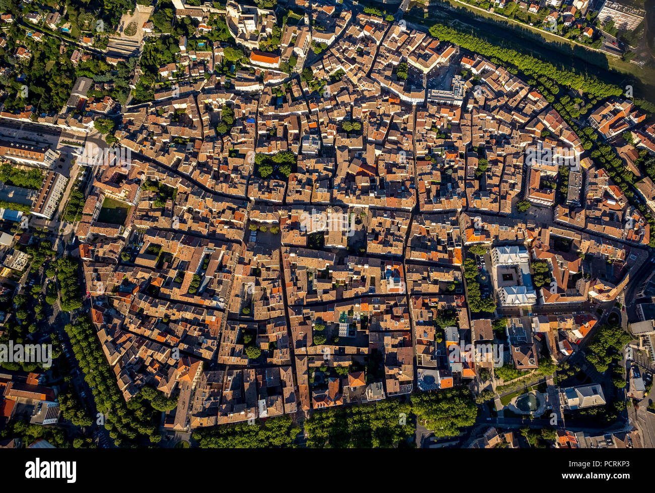 Stadtzentrum von Montelimar, Stadtzentrum, Montélimar, Drôme, Auvergne-Rh ône-Alpes, Frankreich Stockfoto