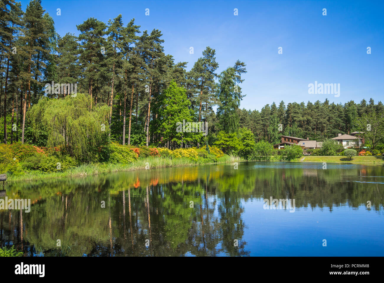 Ruhigen See wie ein Spiegel mit nicht Wolken Stockfoto