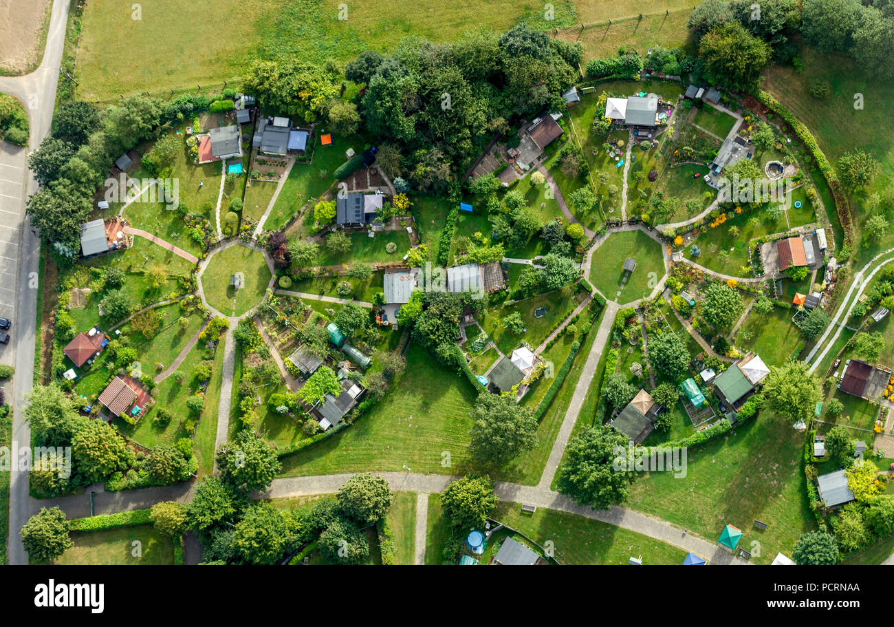 Luftaufnahme, WittenStockum, Gärten am Heuweg, Breukers Kamp, Witten