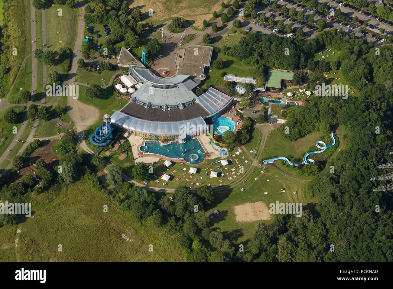 Luftaufnahme, Freizeitpark Heveney, Witten, Ruhrgebiet, Nordrhein-Westfalen, Deutschland, Europa Stockfoto