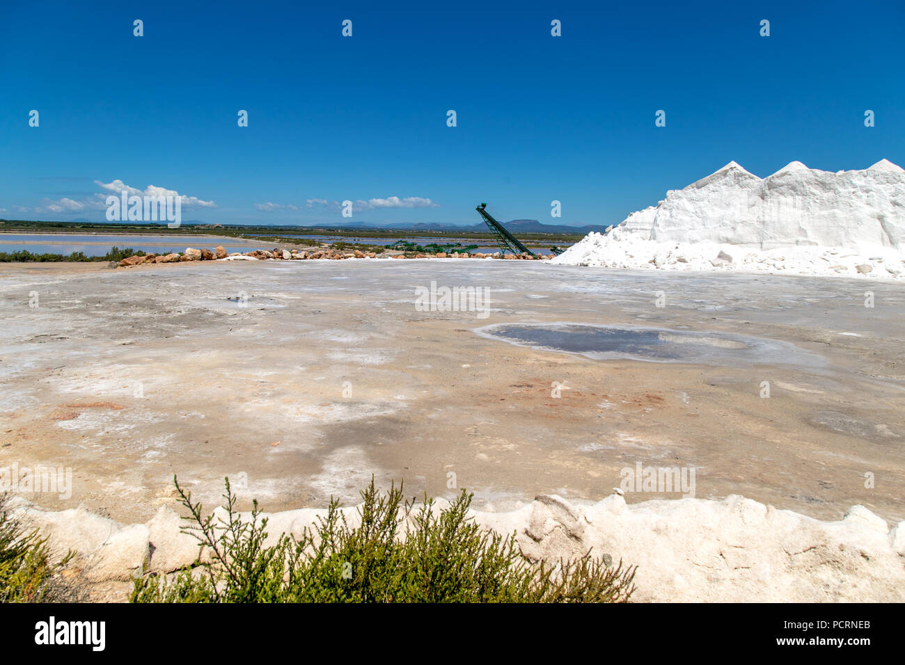 Weiß Salina in Mallorca - Spanien Stockfoto