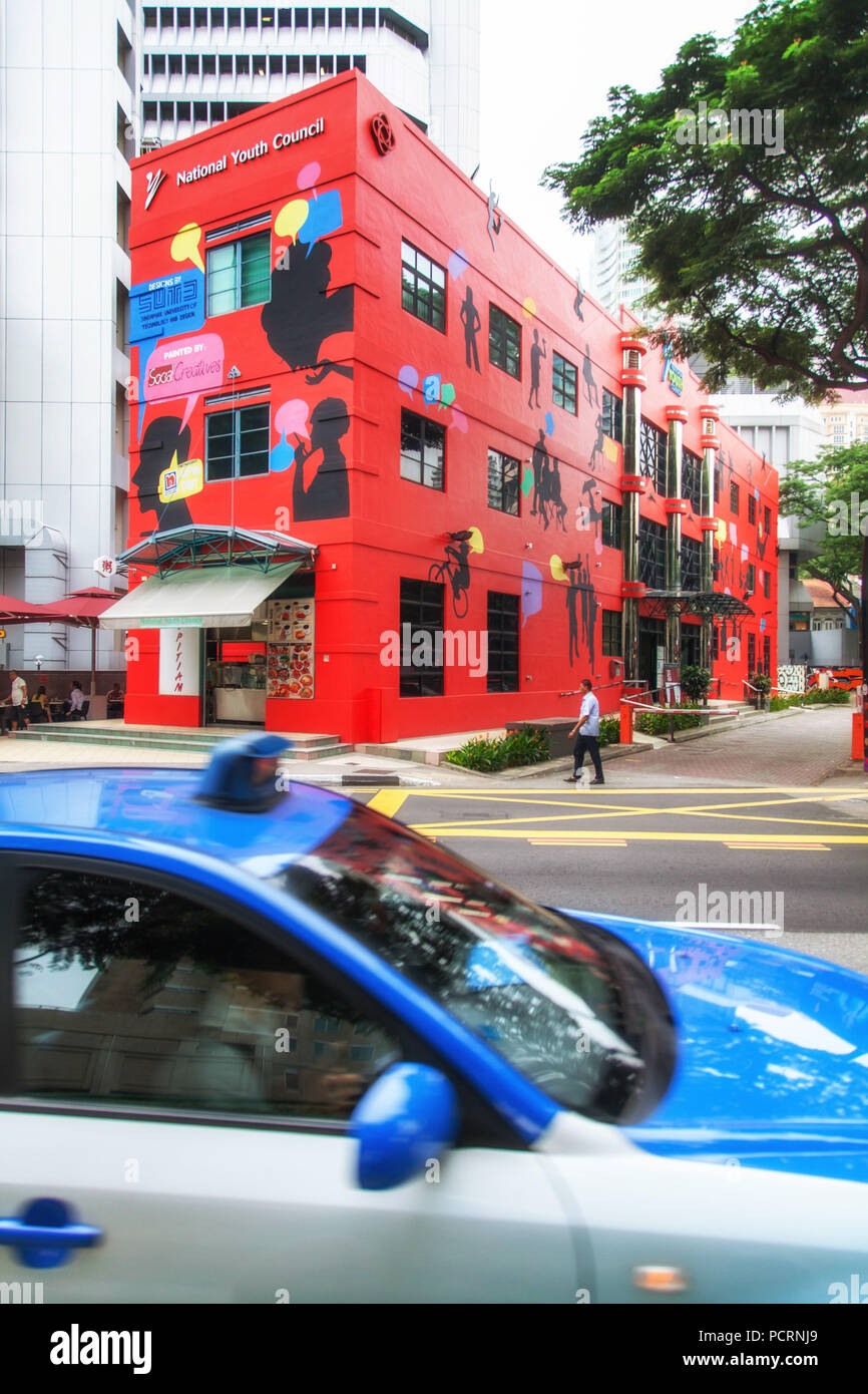 Nationalen Jugendrat, rotes Feld, New York, Singapur, Asien, Singapur Stockfoto