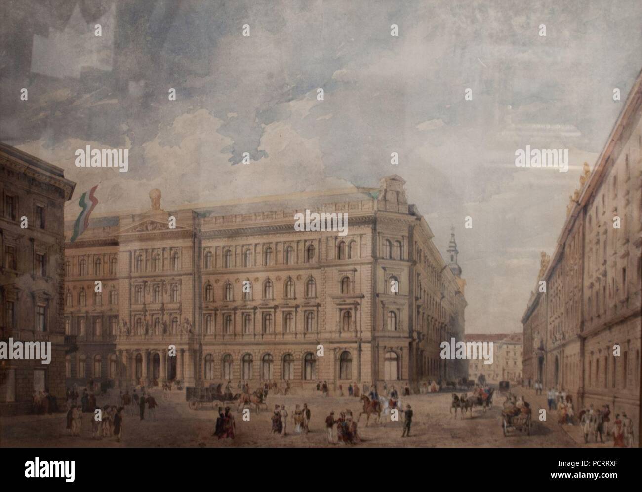 Alt, Rudolf - Die Invalidus Haus in Pest. Stockfoto