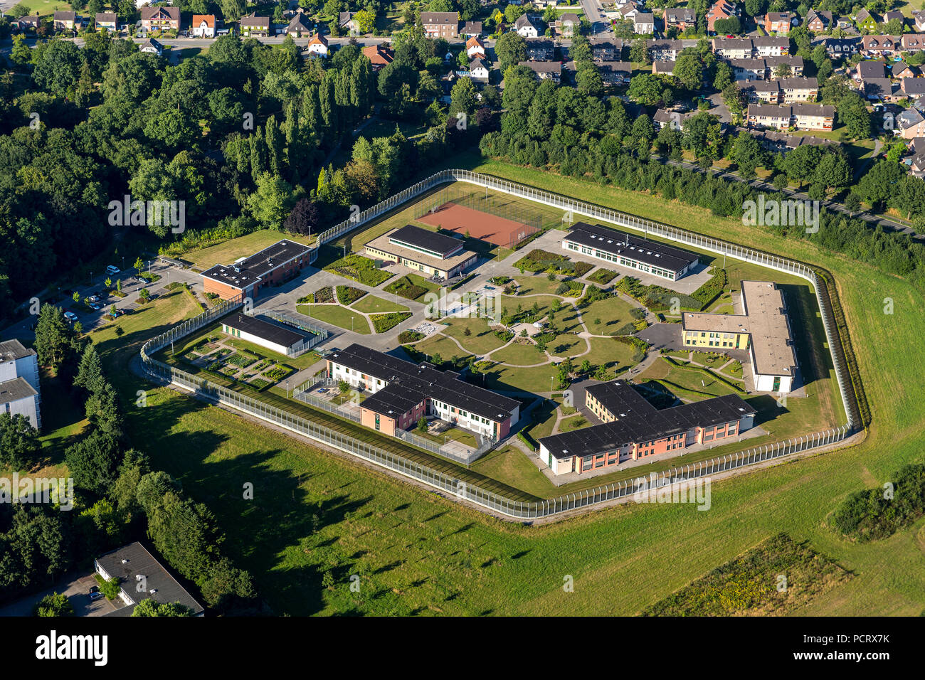 Forensische Psychiatrie, Landschaftsverband Rheinland, neue Forensik, LVR-Bedburg Hau Forensik, Bedburg-Hau, Niederrhein, Nordrhein-Westfalen, Deutschland, Europa Stockfoto