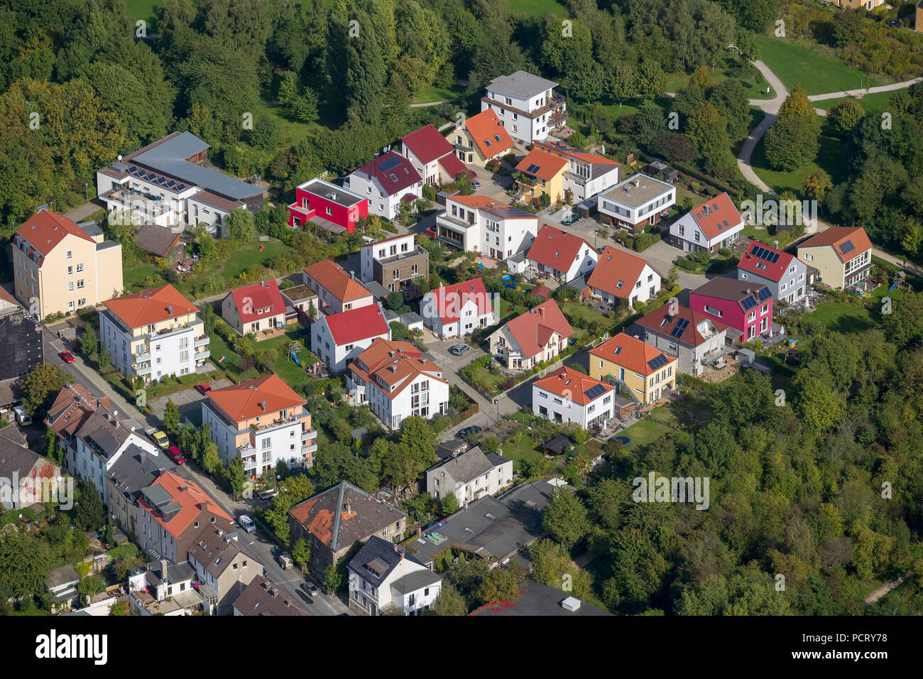 Neue Wohnsiedlung 'Tremoniasiedlung', Dortmund, Ruhrgebiet, Nordrhein-Westfalen, Deutschland, Europa Stockfoto