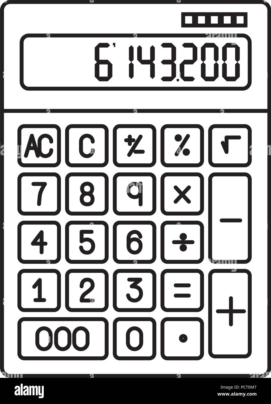 Taschenrechner Mathematik Gerätesymbol Stock-Vektorgrafik - Alamy