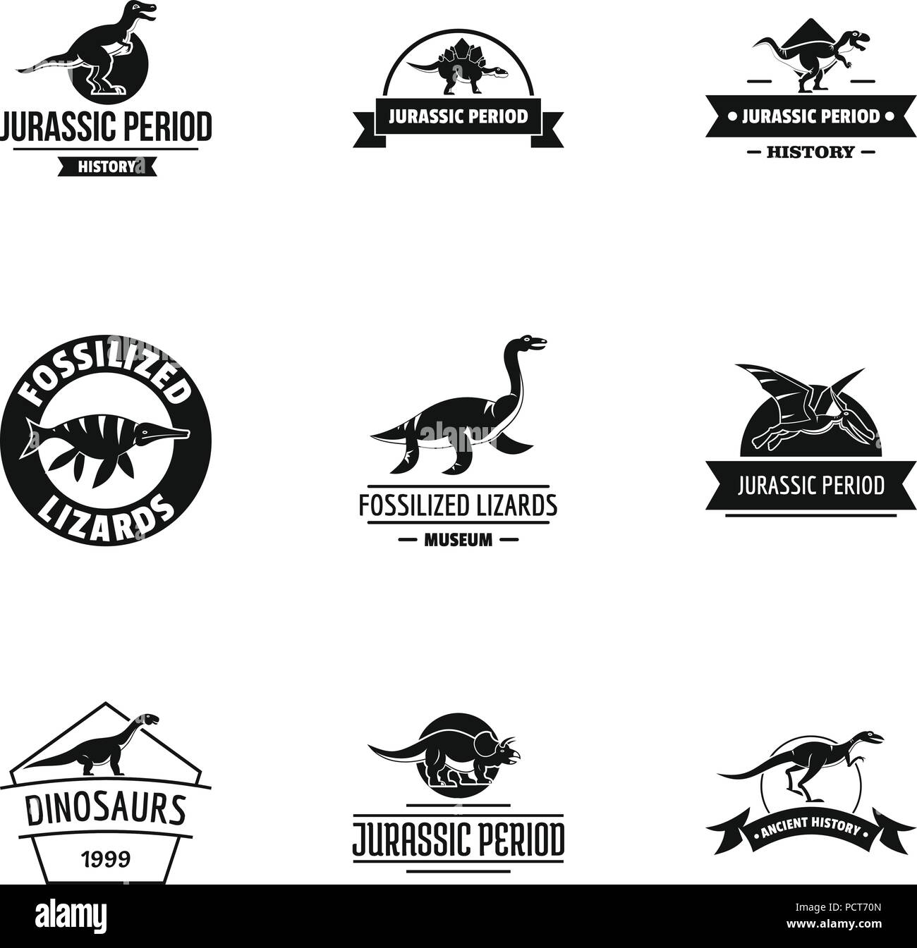 Jura logo, einfachen Stil Stock Vektor