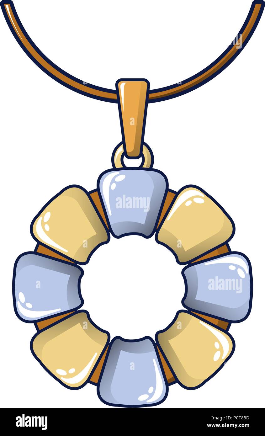 Blume Halskette Symbol, Cartoon Stil Stock Vektor