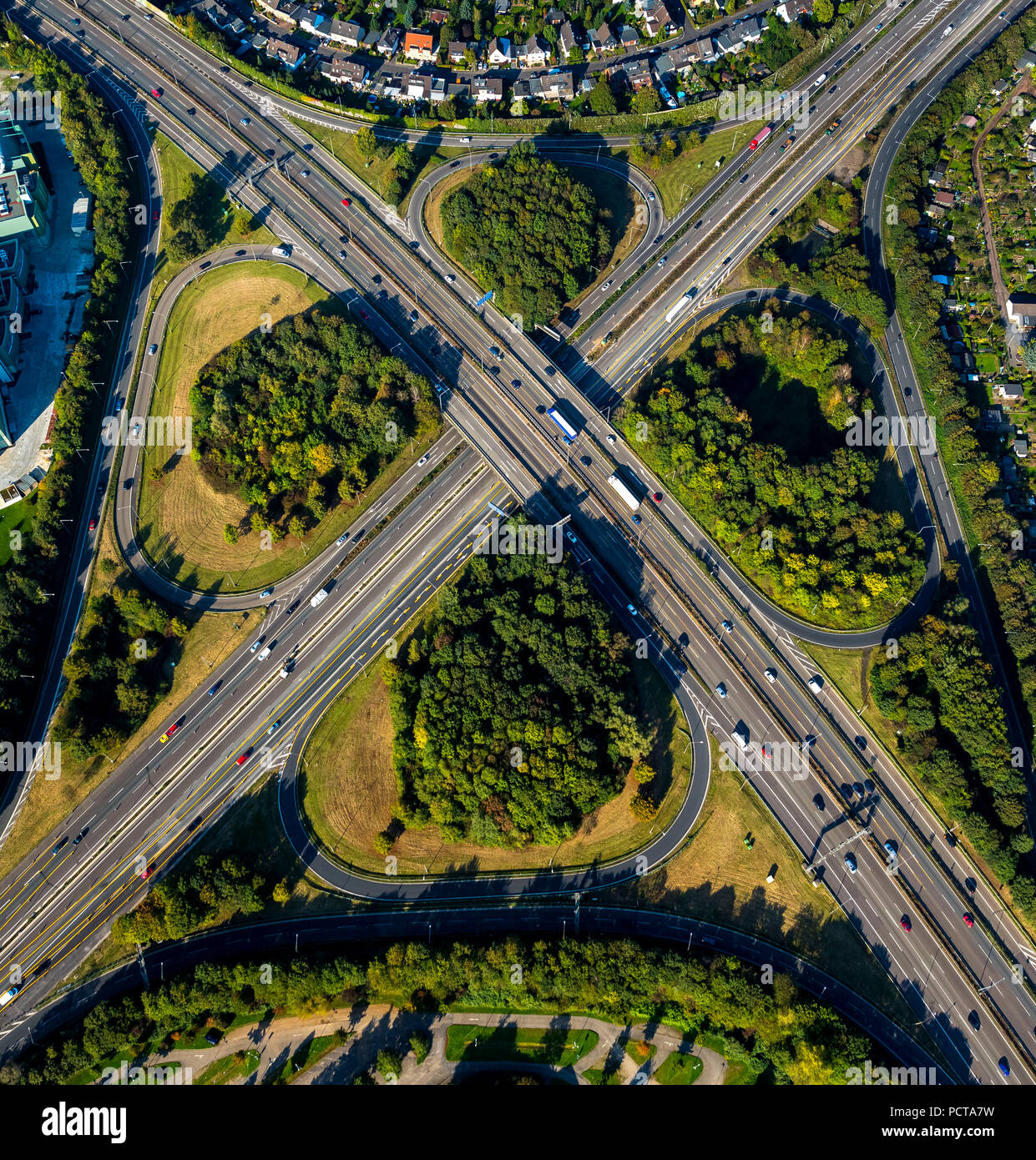 Autobahnkreuz Leverkusen Interchange, A1 und A3 Autobahnen (Autobahnen