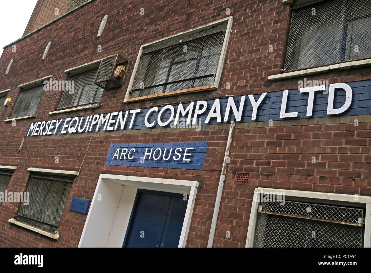 Arc Haus, Mersey Equipment Company Ltd, Arc Haus, Birkenhead, Wirral, Merseyside, North West England, Großbritannien Stockfoto