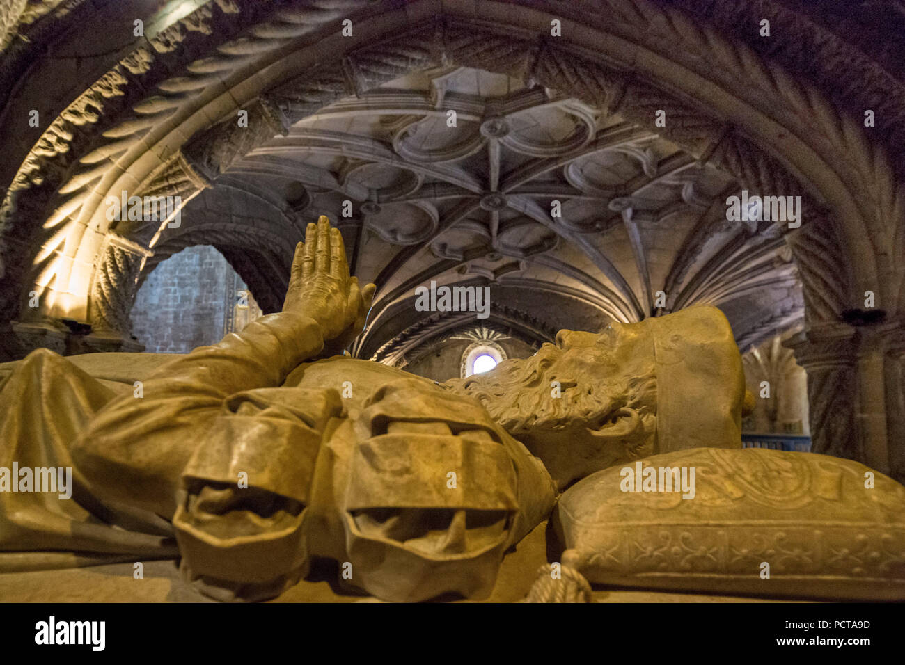 Grab des Entdeckers Vasco da Gama, Hieronymus-kloster, UNESCO-Weltkulturerbe, Lissabon, Lissabon, Portugal, Europa Stockfoto