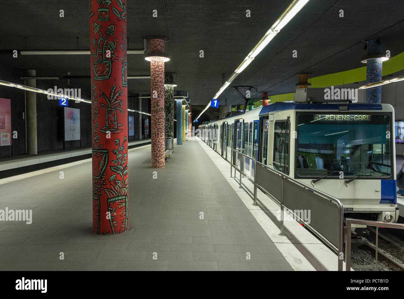 Der U-Bahnhof Renens, Lausanne, Kanton Waadt, West Switzerland, Schweiz  Stockfotografie - Alamy