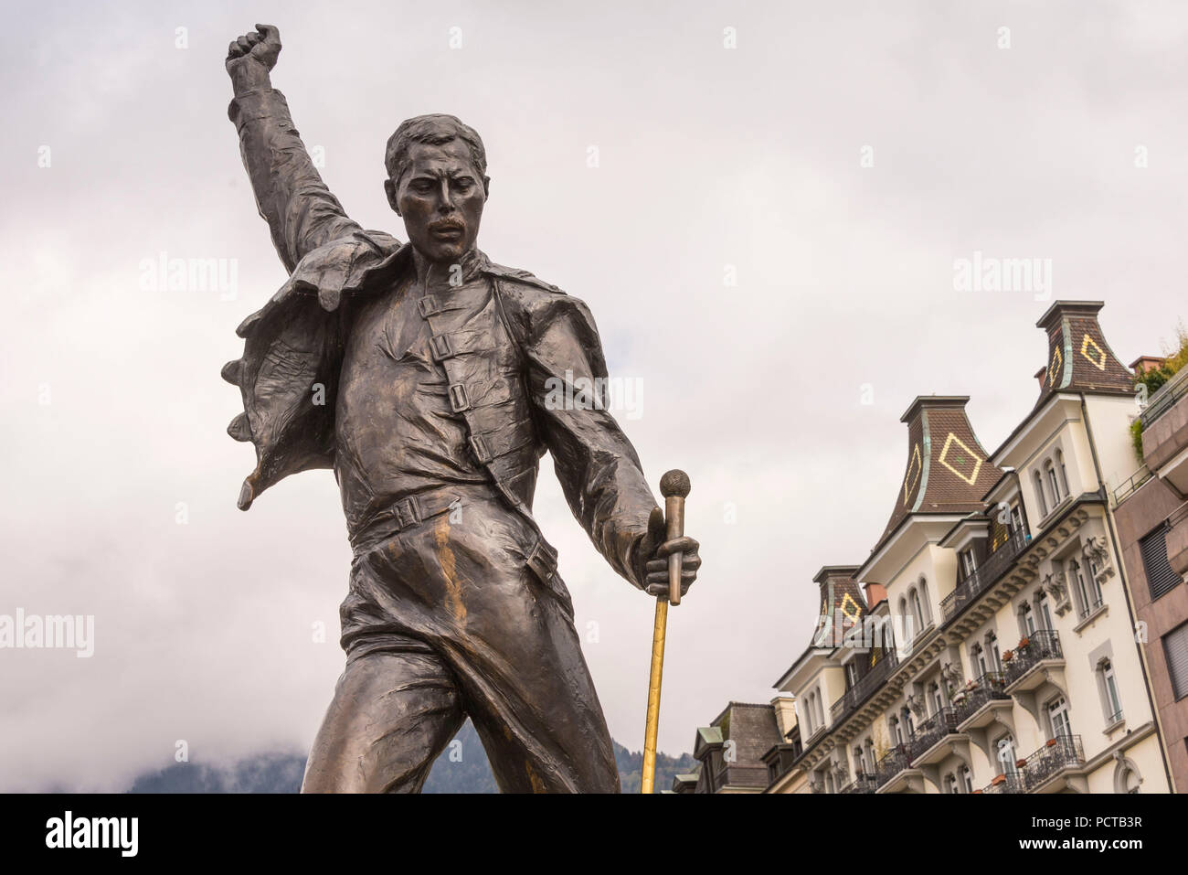 Freddy Mercury Statue am Ufer des Sees, Montreux, Genfer See, Kanton Waadt,  West Switzerland, Schweiz Stockfotografie - Alamy