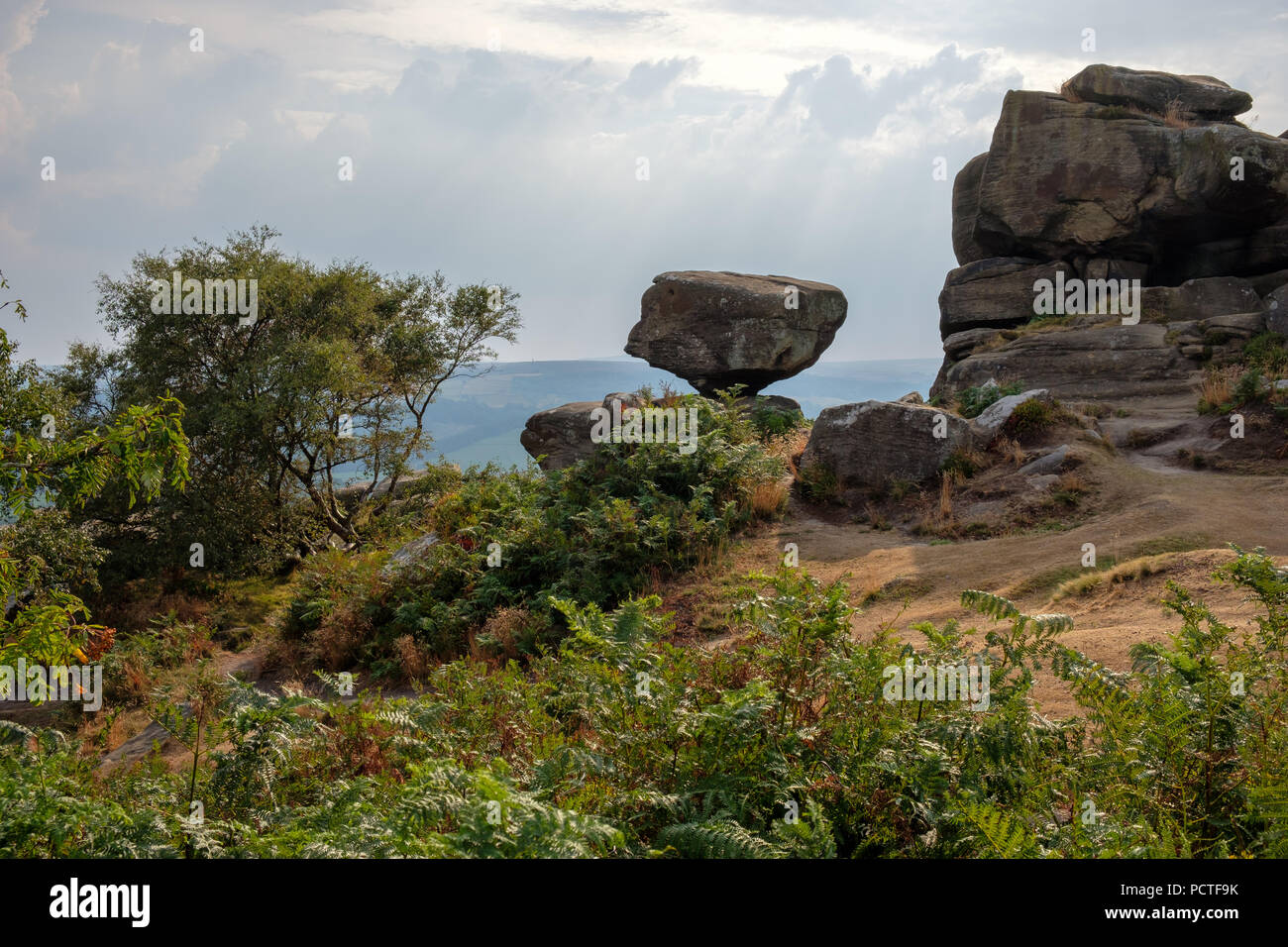 Malerischer Blick auf Brimham Rocks in Yorkshire Dales National Park Stockfoto