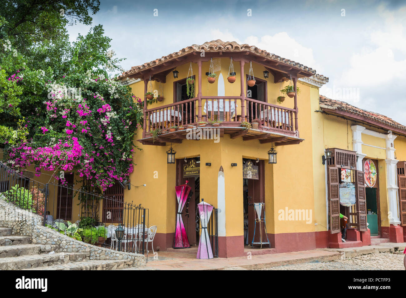 Restaurant Los Conspiradores, Trinidad, Sancti Spiritus, Kuba, Republik Kuba, Großen Antillen, Karibik Stockfoto