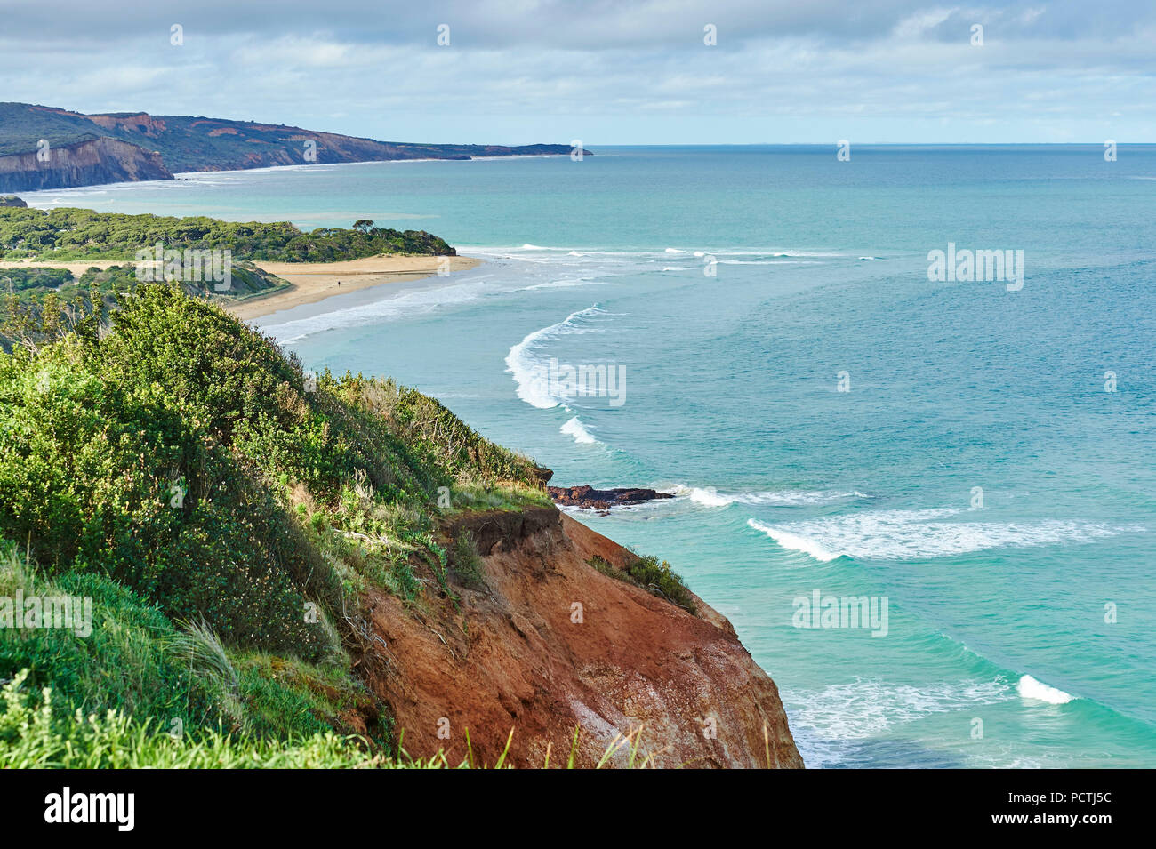 Küstenlandschaft, Anglesey Strand, Feder, Great Ocean Road, Victoria, Australien, Ozeanien Stockfoto