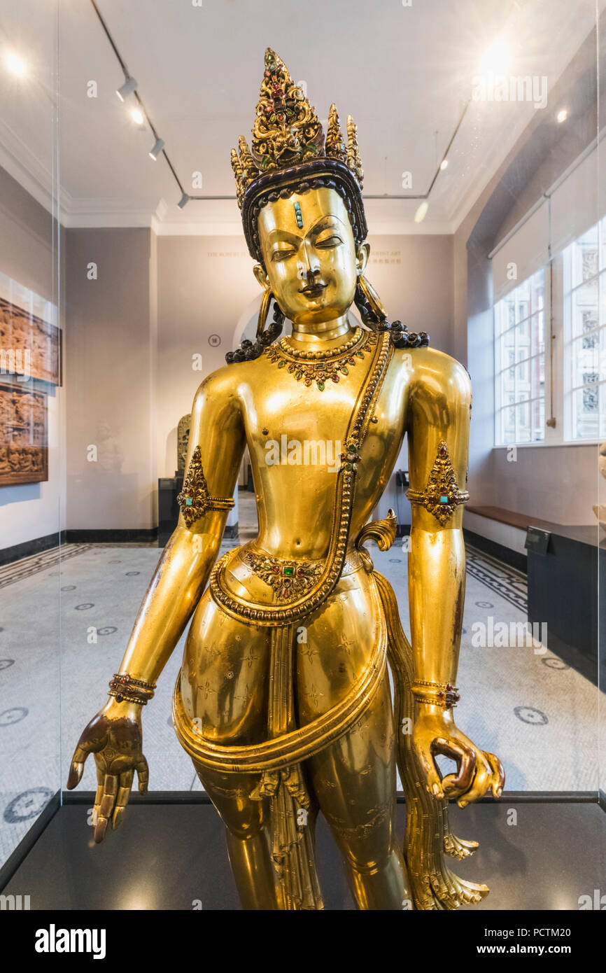 Statue des Bodhisattva Avalokiteshvara (Padmapani) Stockfoto
