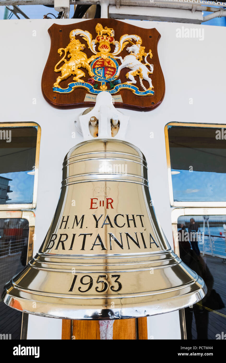 Großbritannien, Schottland, Edinburgh, Leith, die Royal Yacht Britannia Museum, das Schiff Bell Stockfoto