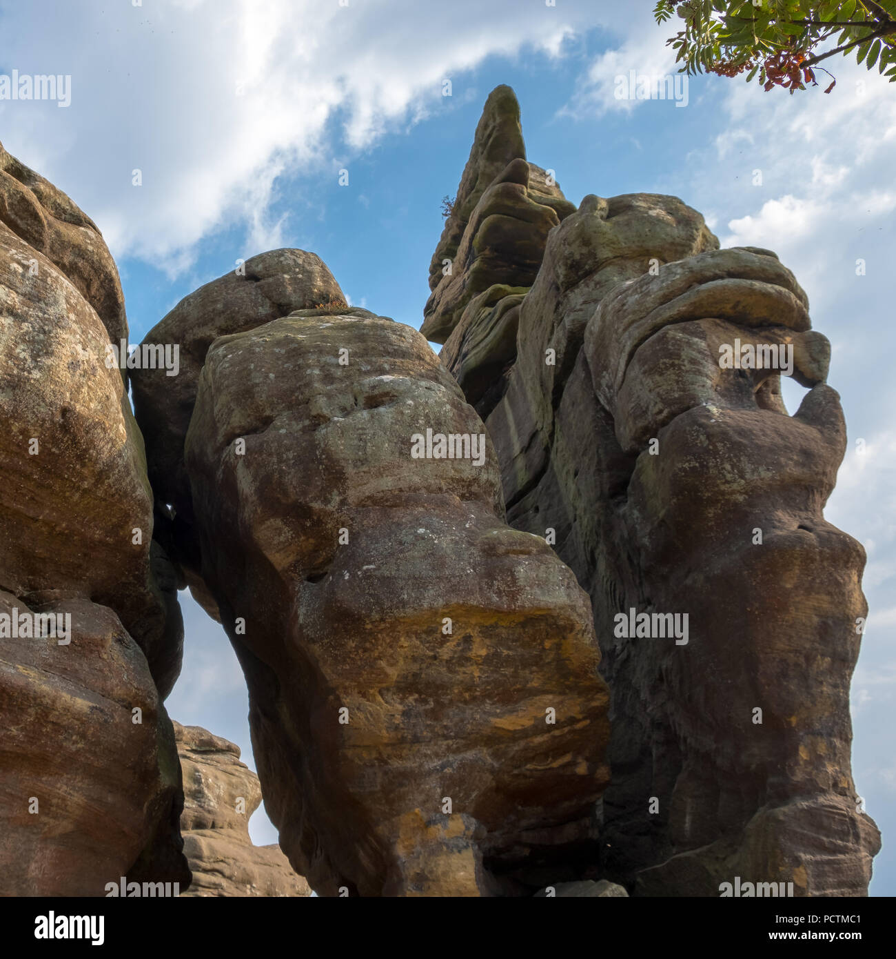 Malerischer Blick auf Brimham Rocks in Yorkshire Dales National Park Stockfoto